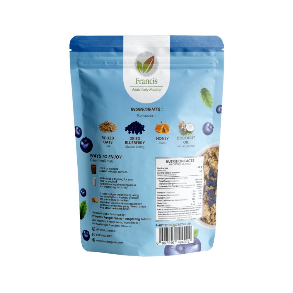 Francis Blueberry Delight Granola 340g — image 2