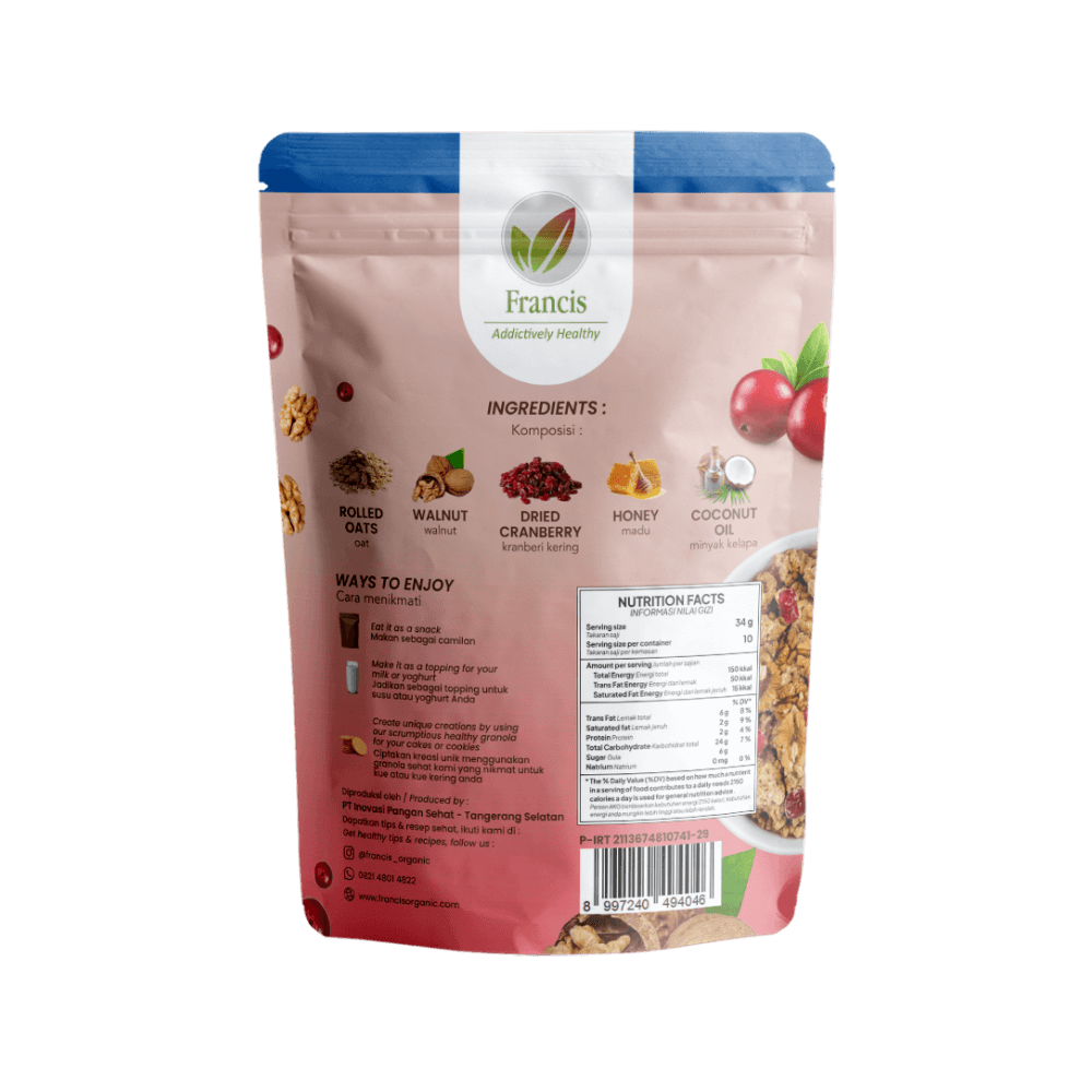 Granola Walnut & Cranberry 340g — image 2