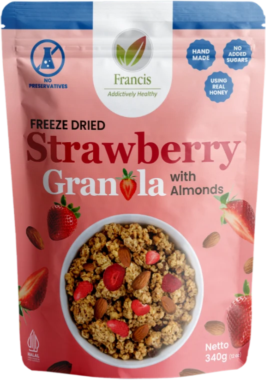 kemasan granola Strawberry